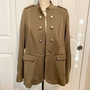 Lane Bryant Dark Olive Military Styled Blazer